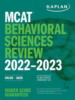 cover image of MCAT Behavioral Sciences Review 2022-2023